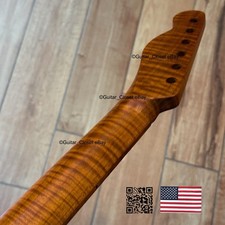 Roasted Flame Maple Stainless Tele Neck Nitro Fits Telecaster Fender TM22G