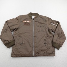 Burton Giacca Analogica Uomo Marrone Medio Grigio Reversibile Bomber Snowboard Cappotto Zip