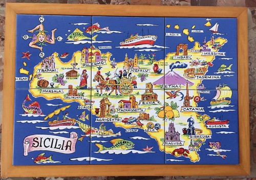 Quadro sicilia piastrelle - sicilia,