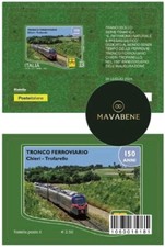 ITALIA 2024 TRONCO CHIERI TROFARELLO FERROVIA TESSERA FILATELICA FRANCOBOLLO
