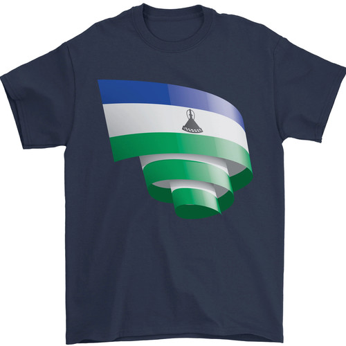 Arricciato lesotho bandiera - arricciato,