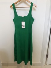 Abito midi Zara verde smeraldo