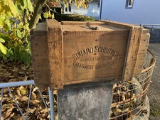 Antica cassa vino cantina Eduard Schuster Kallstadt Rheinpfalz epoca 1900-1930 circa