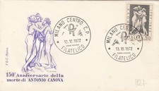 13/10/ 1972-1 FDC FIRST DAY"150° MORTE ANTONIO CANOVA"(L1827)