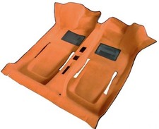 Tappeto interno preformato in moquette diloor colore ocra per Fiat 500 d'epoca a