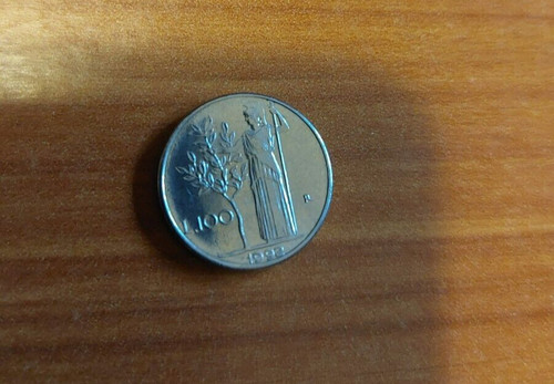 Moneta 100 lire - moneta, minerva
