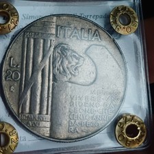 Moneta 20 Lire Elmetto 1928