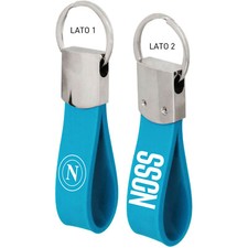 Portachiavi Ufficiale Ssc Napoli In Metallo e Gomma Logo Nuovo Originale