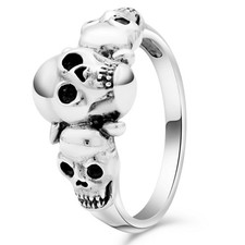 Anello teschio teschio osso