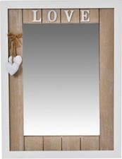 Specchio legno love - legno,
