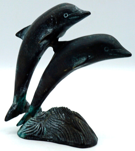 Coppia delfini bronzo - di,