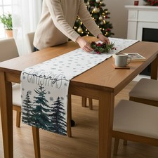 Christmas Tablecloth Table