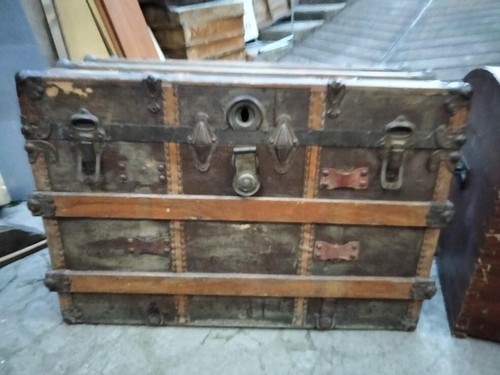Antico forziere baule carozza - forziere,