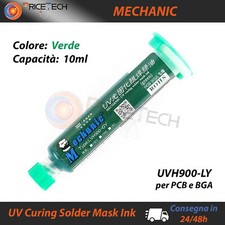 SOLDER MASK UV GREEN VERDE INK PER RICOSTRUZIONE PISTE CIRCUITO PCB