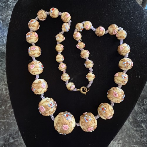 Collana vintage vetro arte - vetro,