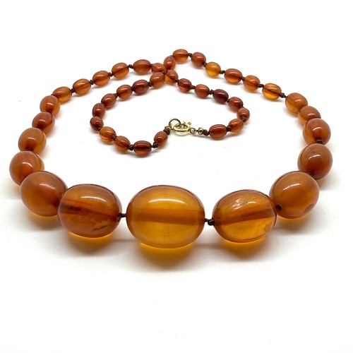 Collana unica art deco ambra
