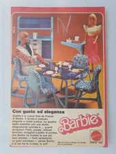 PUBBLICITA' ADVERTISING BARBIE CON GUSTO ED ELEGANZA : LA SALA DA PRANZO