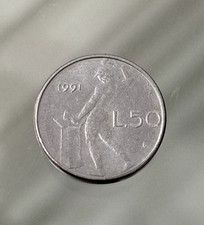 Moneta 50 Lire Piccola 1991