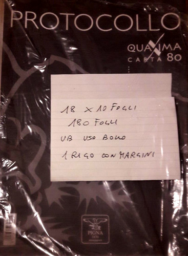Fogli protocollo quaxima - fogli, uso