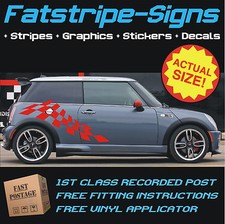 da montare MINI CHECKER AUTO VINILE GRAFICA STRISCE DECALCOMANIE ADESIVI COOPER S ONE D