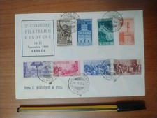 AVVENTO,SERIE SU BUSTA,2 CONVEGNO FILATELICO GENOVESE,1946