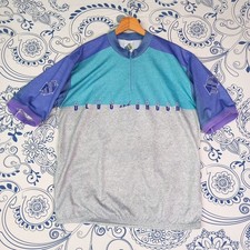 BLUE AND GREEN BY PARENTINI VINTAGE MAGLIA DA CICLISMO MADE IN ITALY TG4 CYCLING