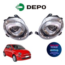 Coppia fari fiat 500 - fari, restyling