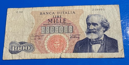 Banconota 1000 lire verdi - banconota,
