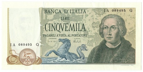 5000 lire errore stampa - di,
