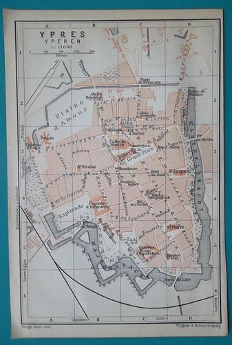 1905 mappa baedeker pianta - mappa,