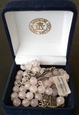 Rosario in quarzo rosa e