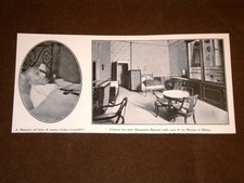 Alessandro Manzoni sul letto di morte e camera ove morì in via Morone in Milano