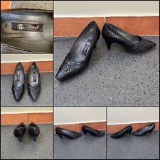 SCARPE DÉCOLLETÉ GN JANET IN ECOPELLE INTRECCIATA TG 37 COLORE NERO TACCO MEDIO