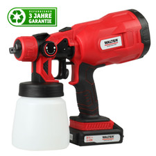 Sistema di spruzzatura colore a batteria WALTER Refurbished incl. batteria, caricabatterie, contenitore colore 800 ml