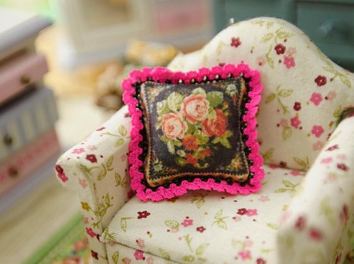 Aubusson design roses cuscino - design,