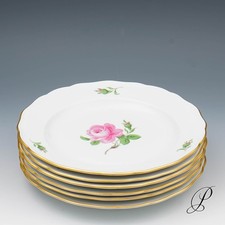 6 piatti Meissen in decoroRosa