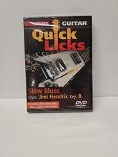 Quick Licks For Guitar - Jimi Hendrix Slow Blues Key Of B - DVD - NEW