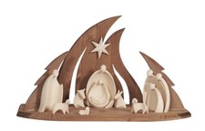 Presepe completo in legno con