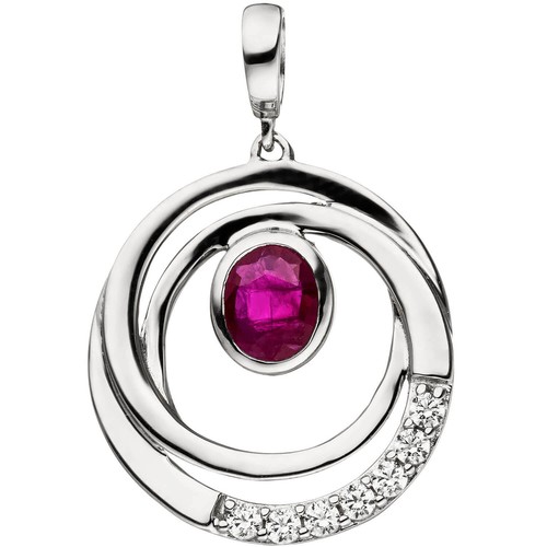 Collana con pendente - con, rosso
