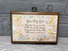 Targa da parete in legno vintage tua bambina Helen Marie Zell retrò anni 70 insegna LEGGI