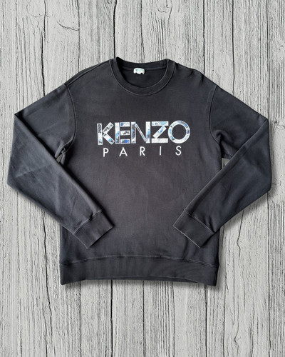 Felpa girocollo con logo kenzo - logo,