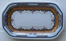 Antico vassoio svuotatasche in Fine Porcellana T.Limoges-decoro con fiori.21x13