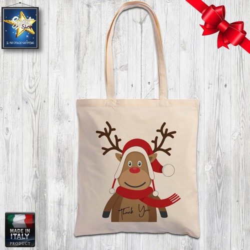 Shopper borsa cotone natale - shopper,