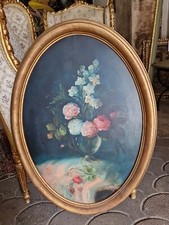 Dipinto Olio Su Tela. Vaso Di