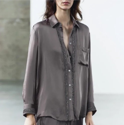 Zara embroidered satin effect - embroidered,