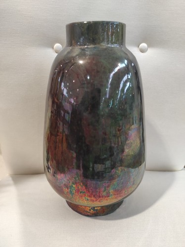 Vaso ceramica lustro gatti - vaso,