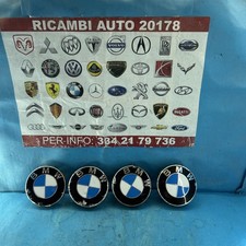 4 COPRIMOZZO BMW 68 MM CERCHI LEGA BMW SERIE 12 3 4 5 6 7 M TAPPI BORCHIE LOGO