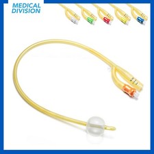 10 Cateteri Vescicali FOLEY a 2 vie in lattice siliconato sterili - catetere