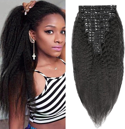 Kinky straight extension clip - extension,