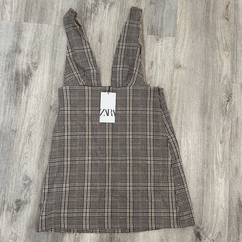 Zara glen plaid pinafore - zara, mini